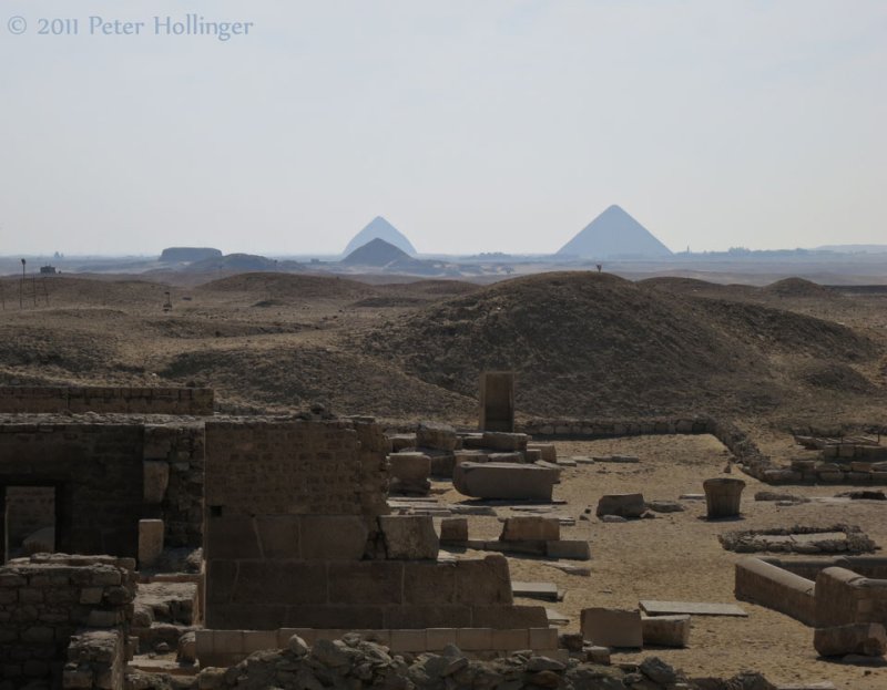 Bent Pyramid at Dahshur seen from Djosers funerary complex