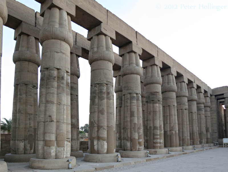 Hypostyle Hall of Papyrus Columns at the Luxor Temple