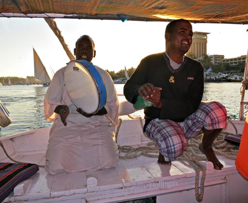 Singing Boatmen on an Aswan Felucca