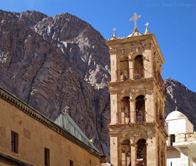  Mount Sinai looming over St. Catherines Monastery