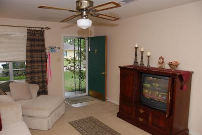 Front room, view of front door