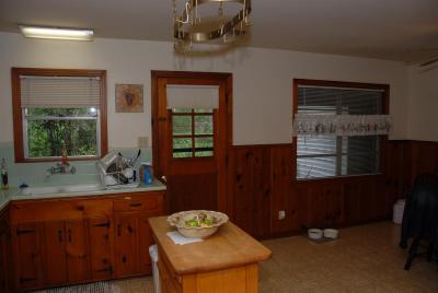 Kitchen and dining area, view from hallway