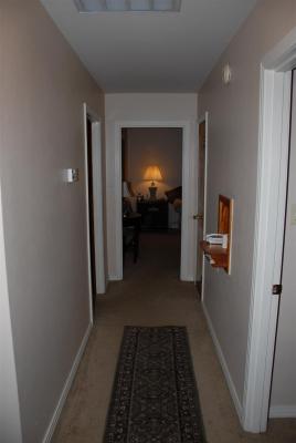 View up hallway