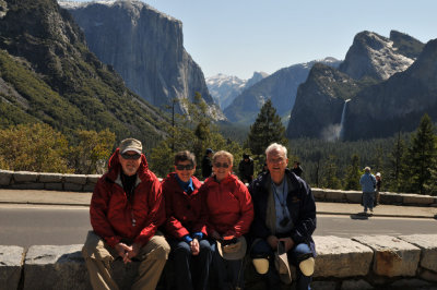 Larry, Glynda, Margaret Ann, & Jim at Tunnel View