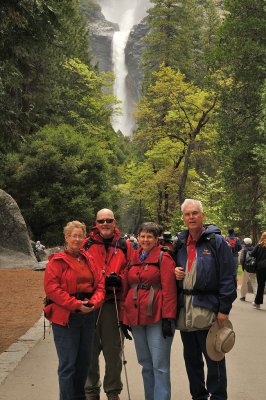 Margaret Ann, Larry, Glynda & Jim at Yosemite Falls
