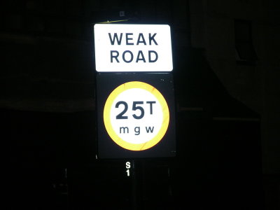 Weak Road at night