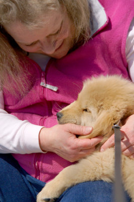 Teddy held by Auntie LynnMarch 20