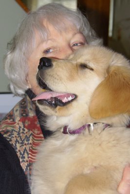 Teddy is now quite an armful for Donna!April 8
