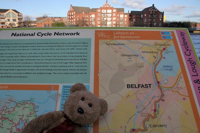 Checking the route of the cycleway