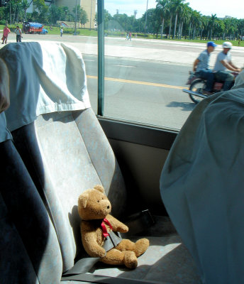 Taking a ride to visit Santiago