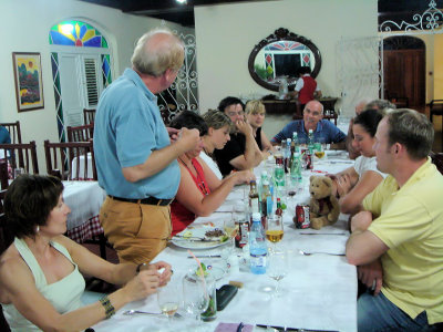 A farewell dinner ....