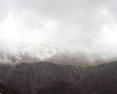 Atlas Mountians in snow and fog