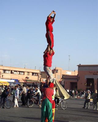 Acrobats in the Market Place