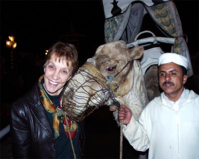 Joan Gets up Close to a Camel