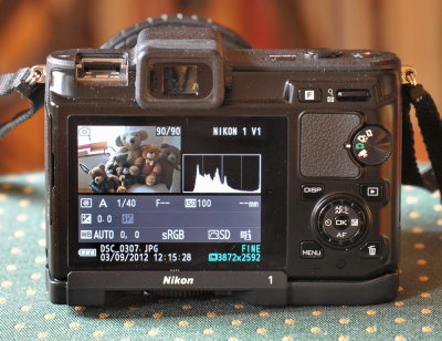Nikon 1 V1 mit Objektiv Peleng 8 mm