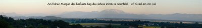 Panoramablick von Ofenbach aus  ber das Steinfeld um 5 Uhr 30 in der Frh