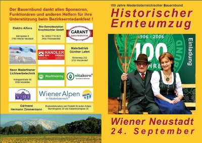 Historischer Ernteumzug, Wiener Neustadt, 24. September 2006