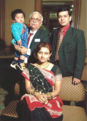 Daddy, Viju and Priya with Karan