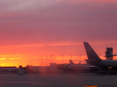Sunset in O'Hare