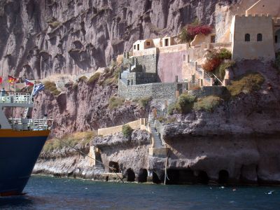 Old port of Fira (Thira)