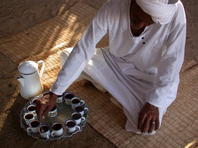 Tea in the desert, near Marsa Alam