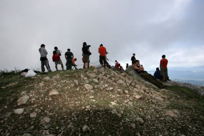 Escaladores en la Cuspide de 'La Piedrona'