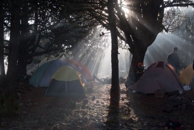 Amanecer en la Zona de Campamento