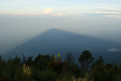 Al Amanecer, la Sombra del Volcan se Proyecta en La Costa Sur