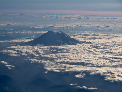 Mt. Ranier from 34,000 feet