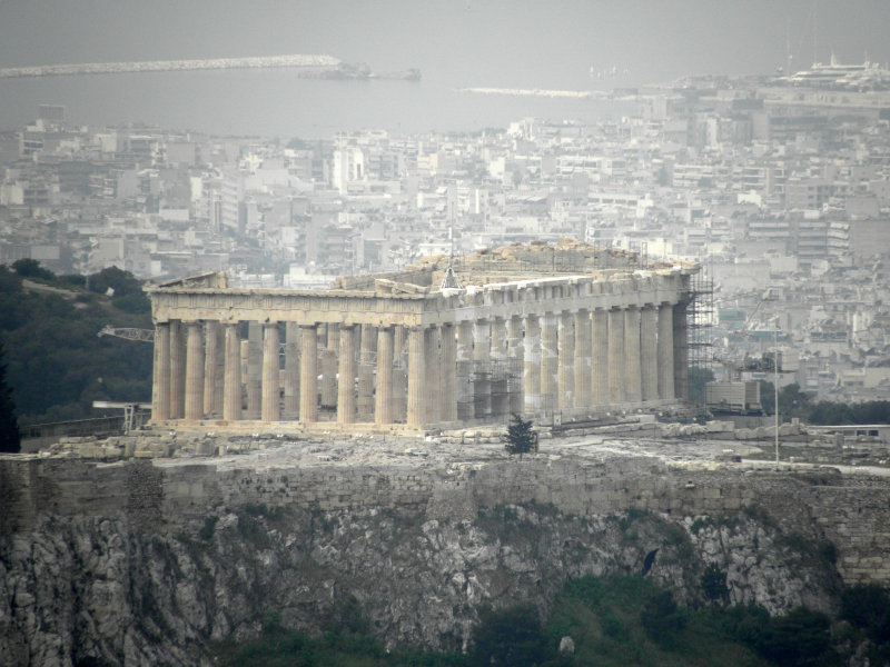 Le Parthenon, vu de la colline du Lycabette