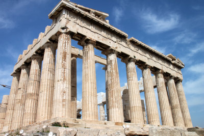 Le Parthenon, vu de derriere et sans echaffaudage