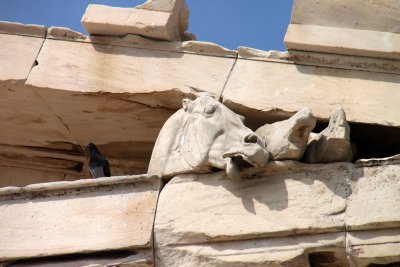 Le Parthenon, detail du fronton