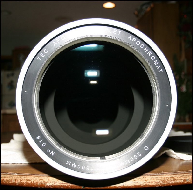 Lens with direct light from straight ahead.