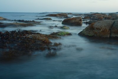 Eddystone Lighthouse at dusk