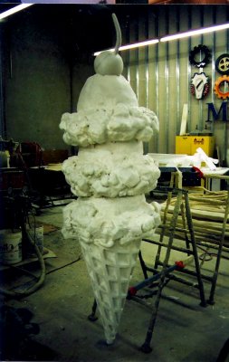 Ice Cream Cone (carved foam, urethane coated)