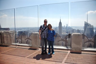 Reeta and I on top of the Rock, New York City