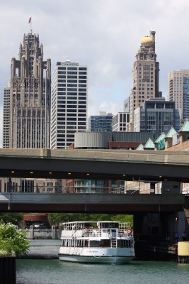 ChicagoIL Ft. Dearborn Passes Underneath Lake Shore Dr 6-29-10 1211 PM.JPG