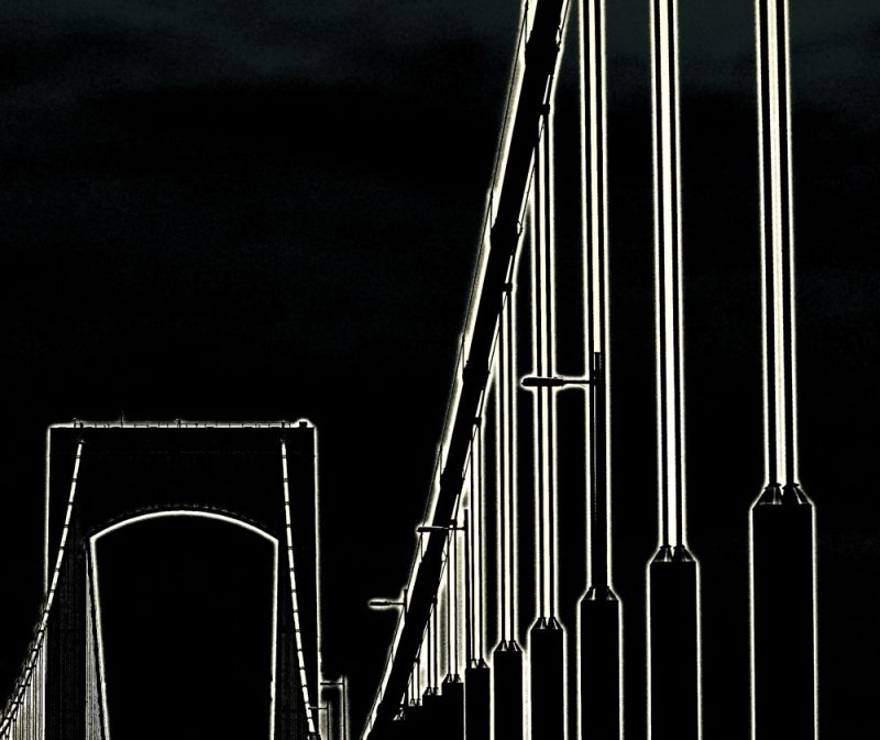 Black and White Bridge Lines