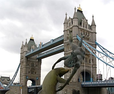 The Dolphin, The Girl and the Tower Bridge