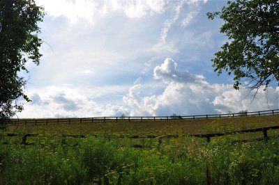 Two Fences and Some Clouds