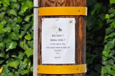 Homemade Sign in a California Neighborhood 