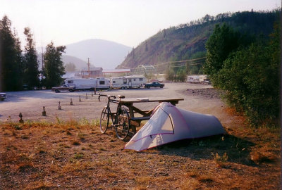 My camp site in Dawson City