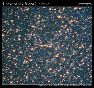The core of Omega Centauri