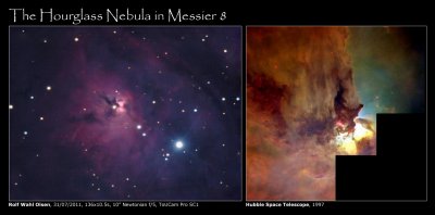 The Hourglass Nebula in Messier 8