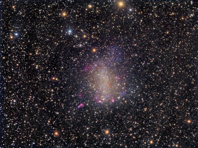 Barnard's Galaxy Through a Veil of Galactic Cirrus