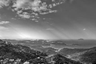 View from Jiufen (B&W)