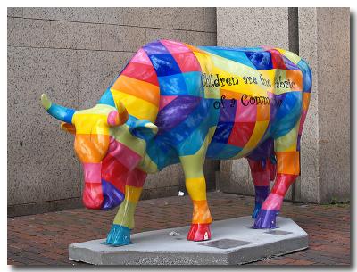 Patches, the Community Quilt Cow - Dawn Evans Scaltreto