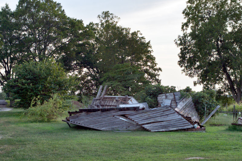 Collapsed Garden Shed