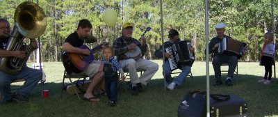 Tuba/Accordion/Banjo/Guitar Fest at Pop's 80th Birthday Party