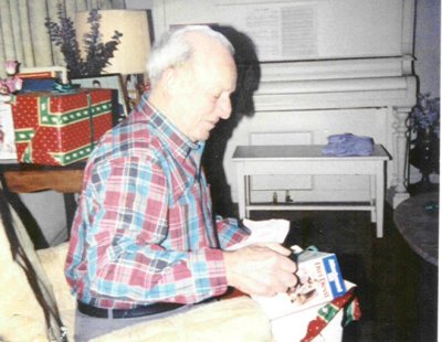 My dad at Christmas unknown year